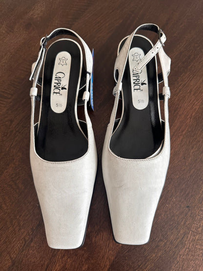 Vintage white low heels