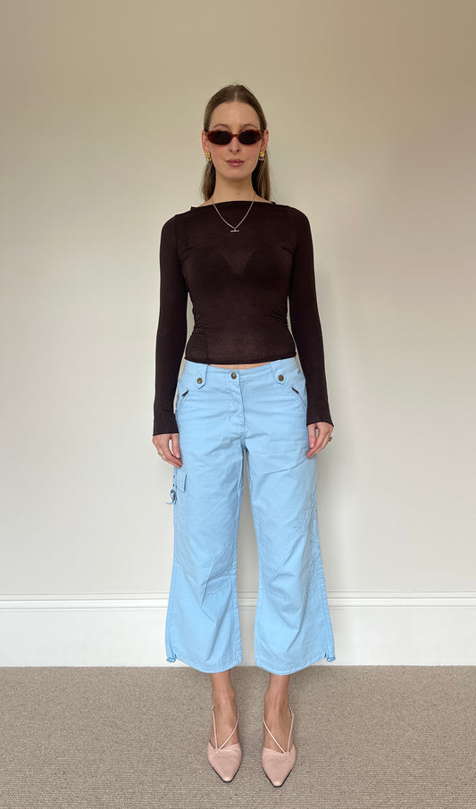 Vintage Blue cropped trousers