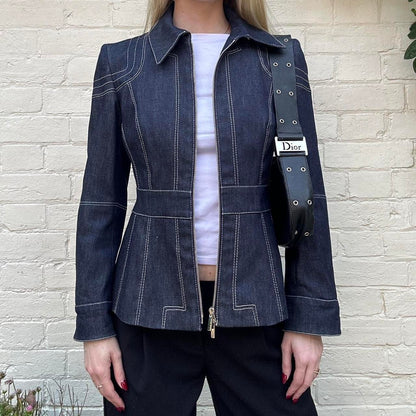 Vintage 00s denim zip jacket