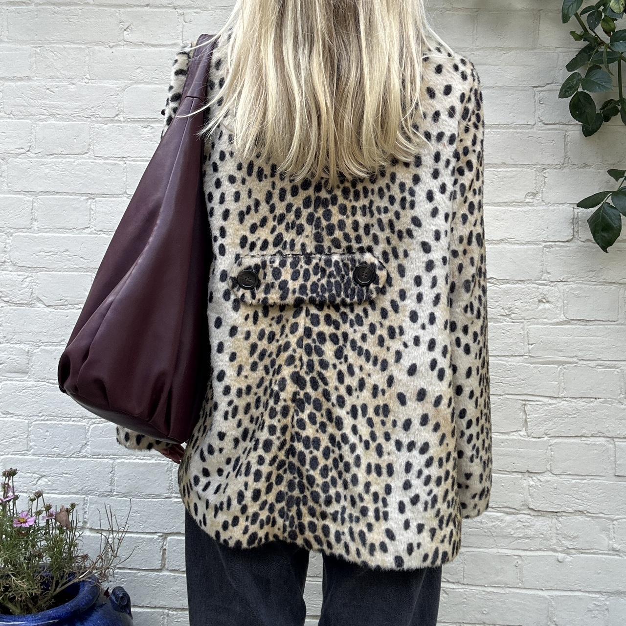 Faux leopard coat