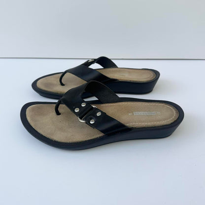 Vintage leather flip flops