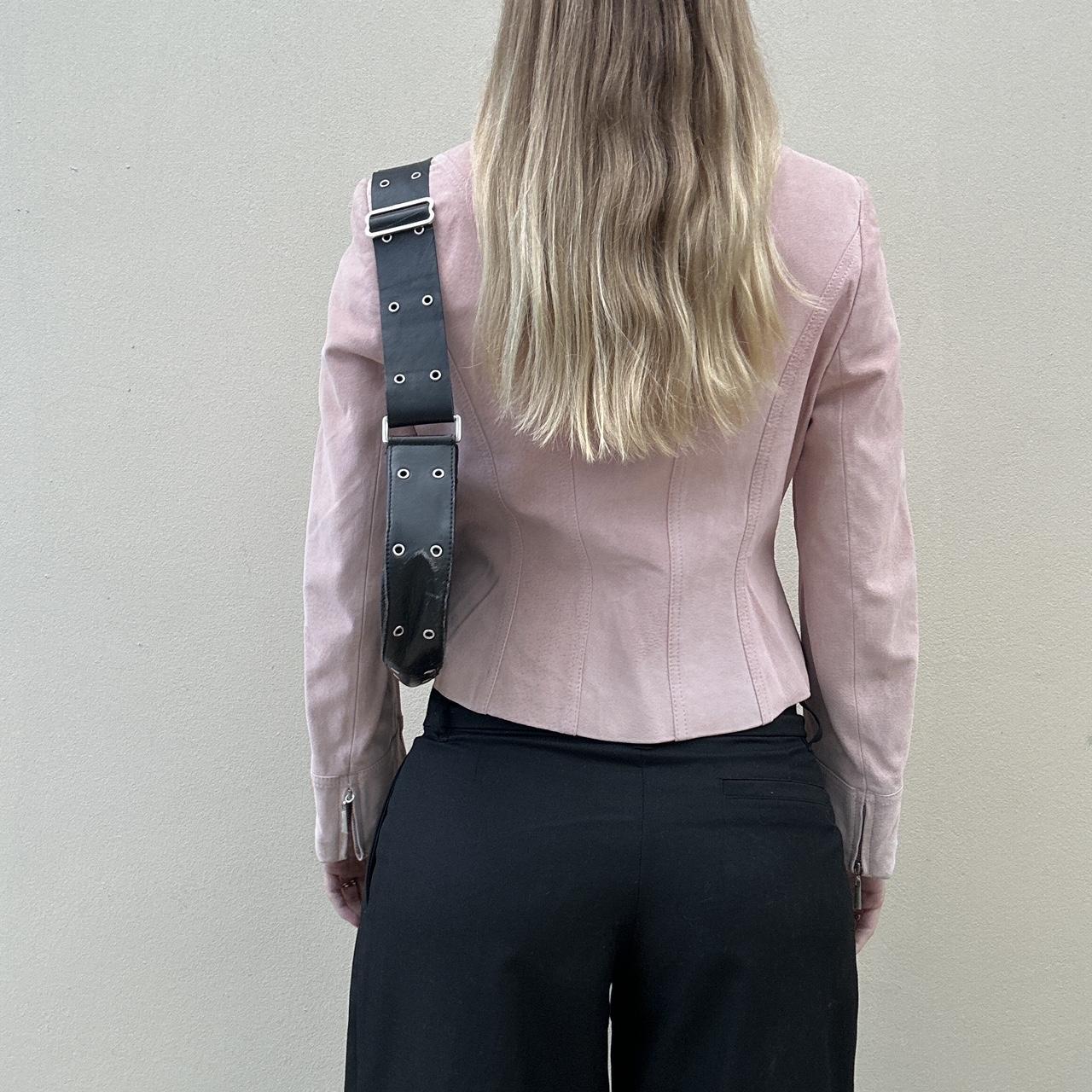 Vintage 00s pink suede jacket