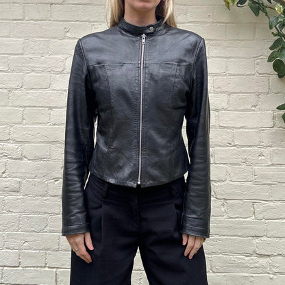 Vintage 00s leather biker jacket