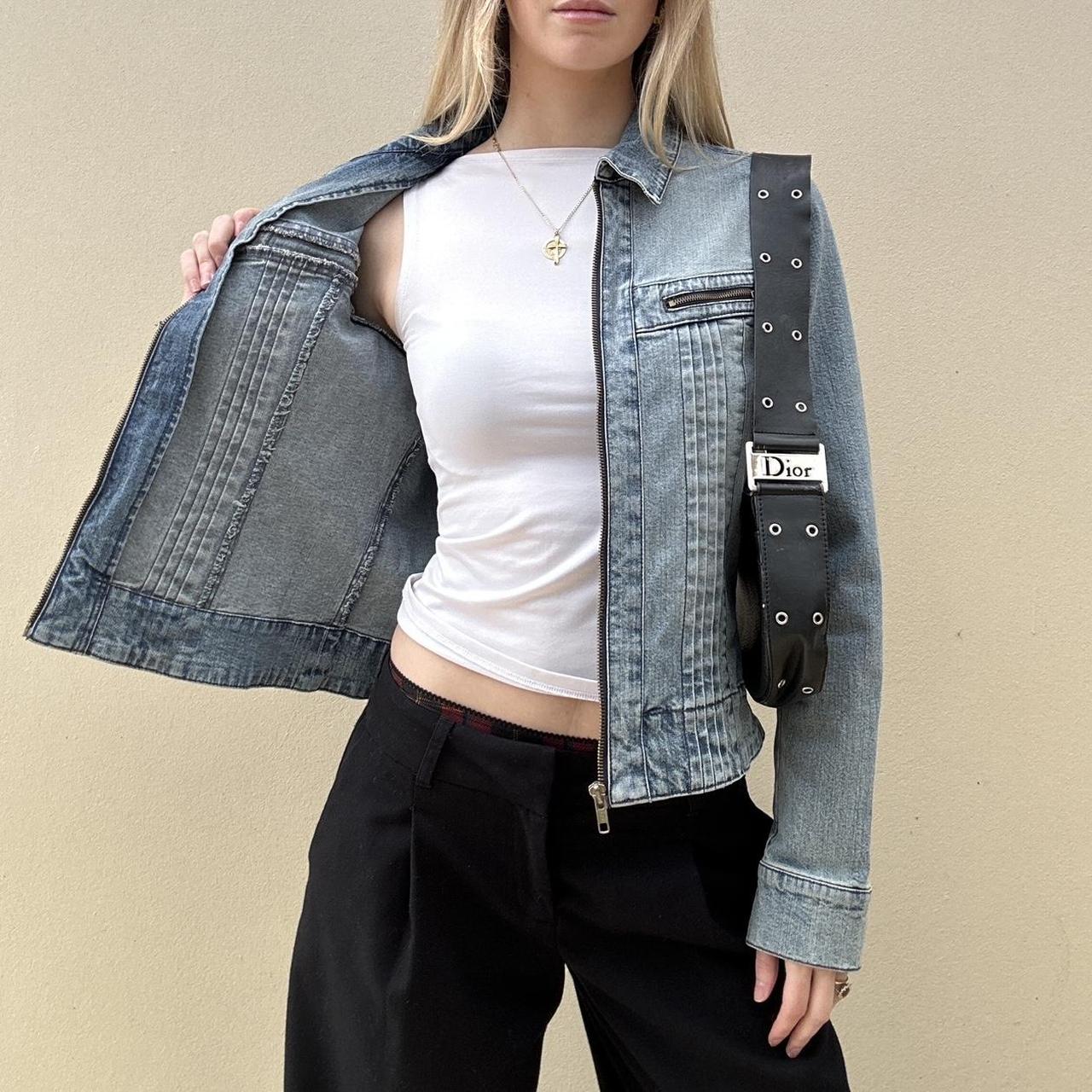 Vintage 00s denim zip jacket