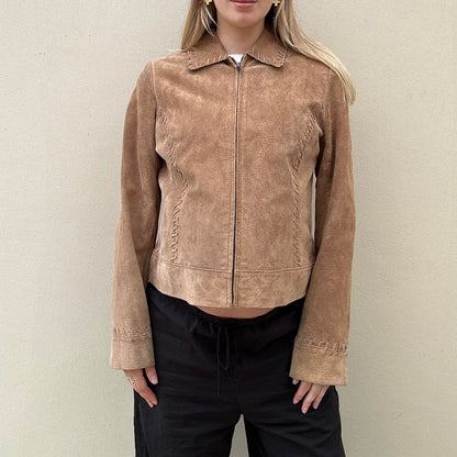 Vintage tan suede jacket -