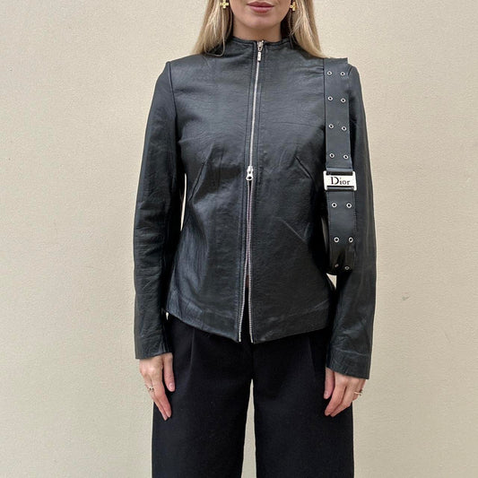 Vintage 00s leather dual zip jacket