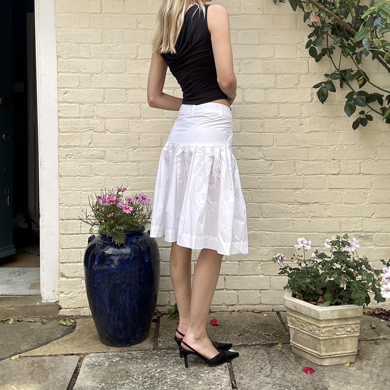 Vintage 00s white midi skirt