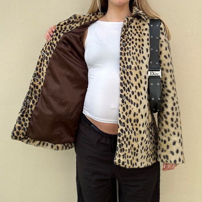 Vintage 00s leopard coat