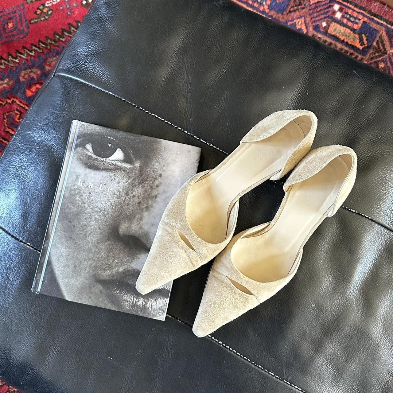 Vintage suede kitten heels