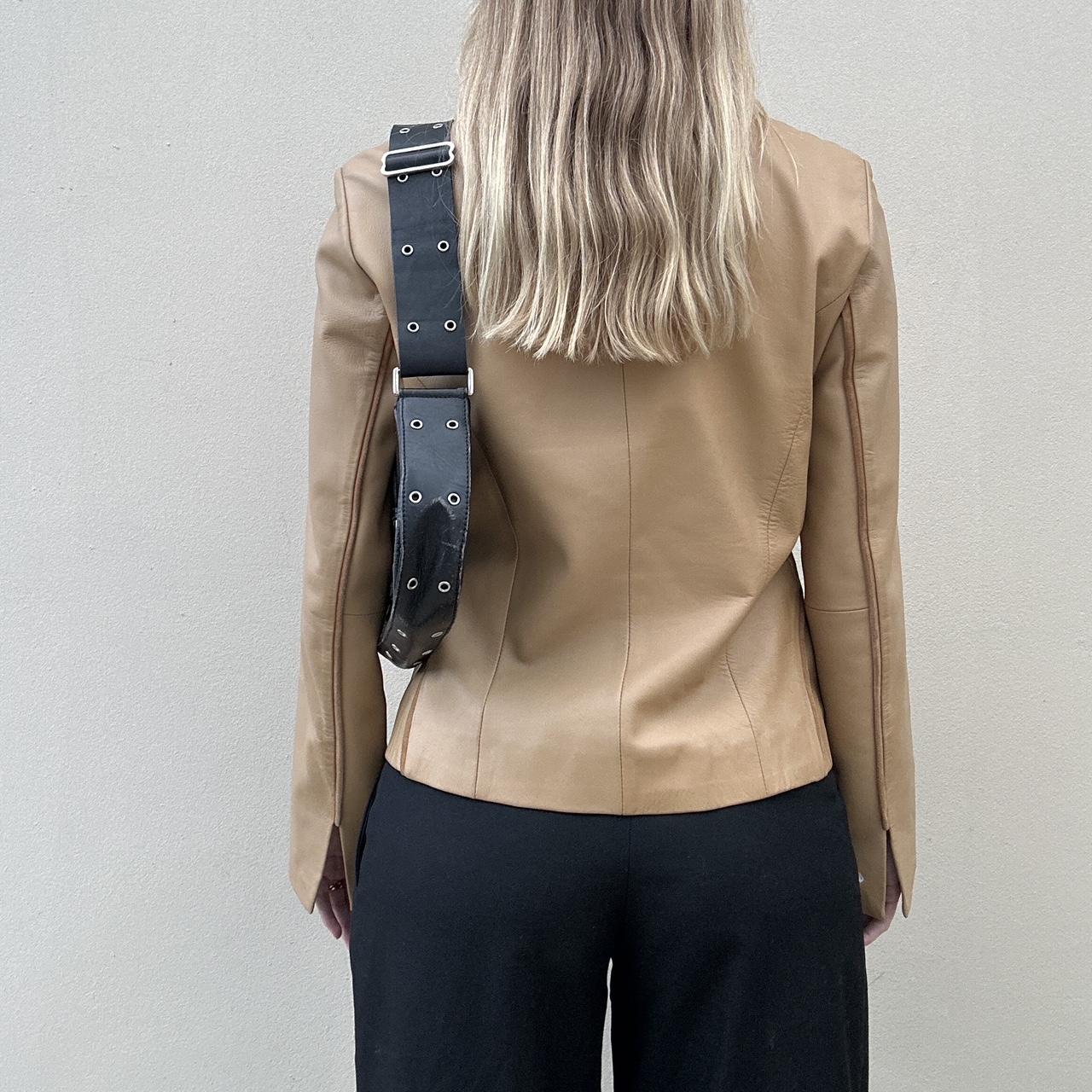 Vintage 00s tan leather jacket