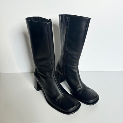 Vintage 00s black leather boots