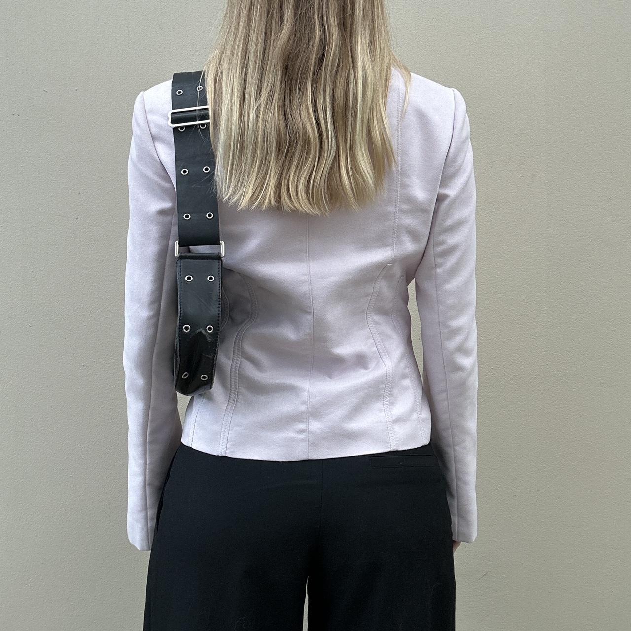 Faux suede pale pink jacket