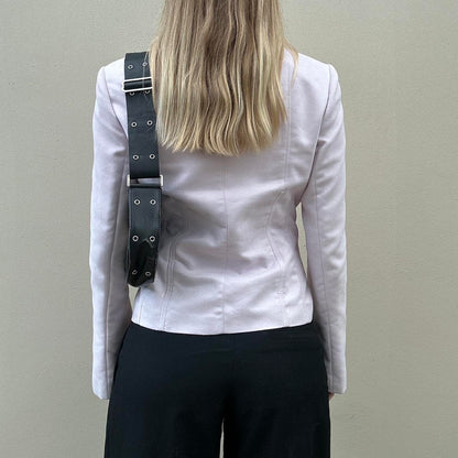 Faux suede pale pink jacket