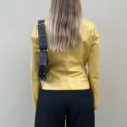 Vintage yellow leather jacket