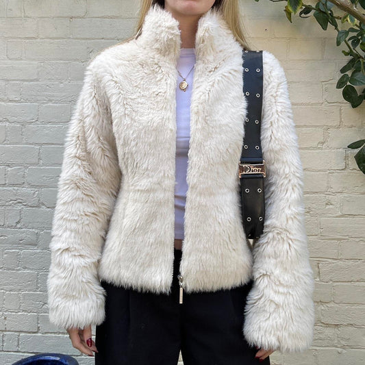 Vintage 00s ELLE faux fur jacket