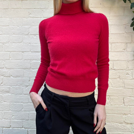 100% cashmere roll neck jumper