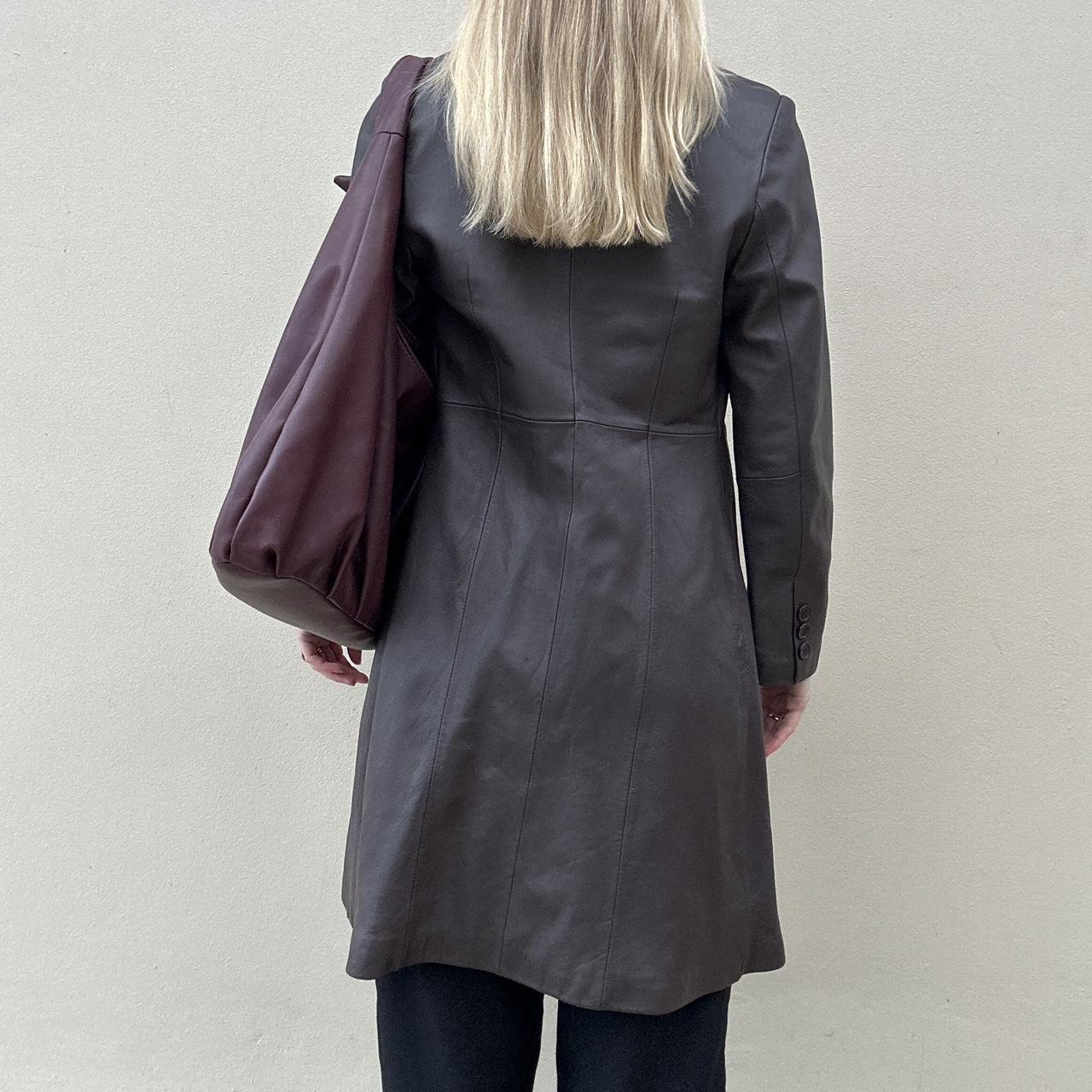 Vintage 90s brown leather blazer