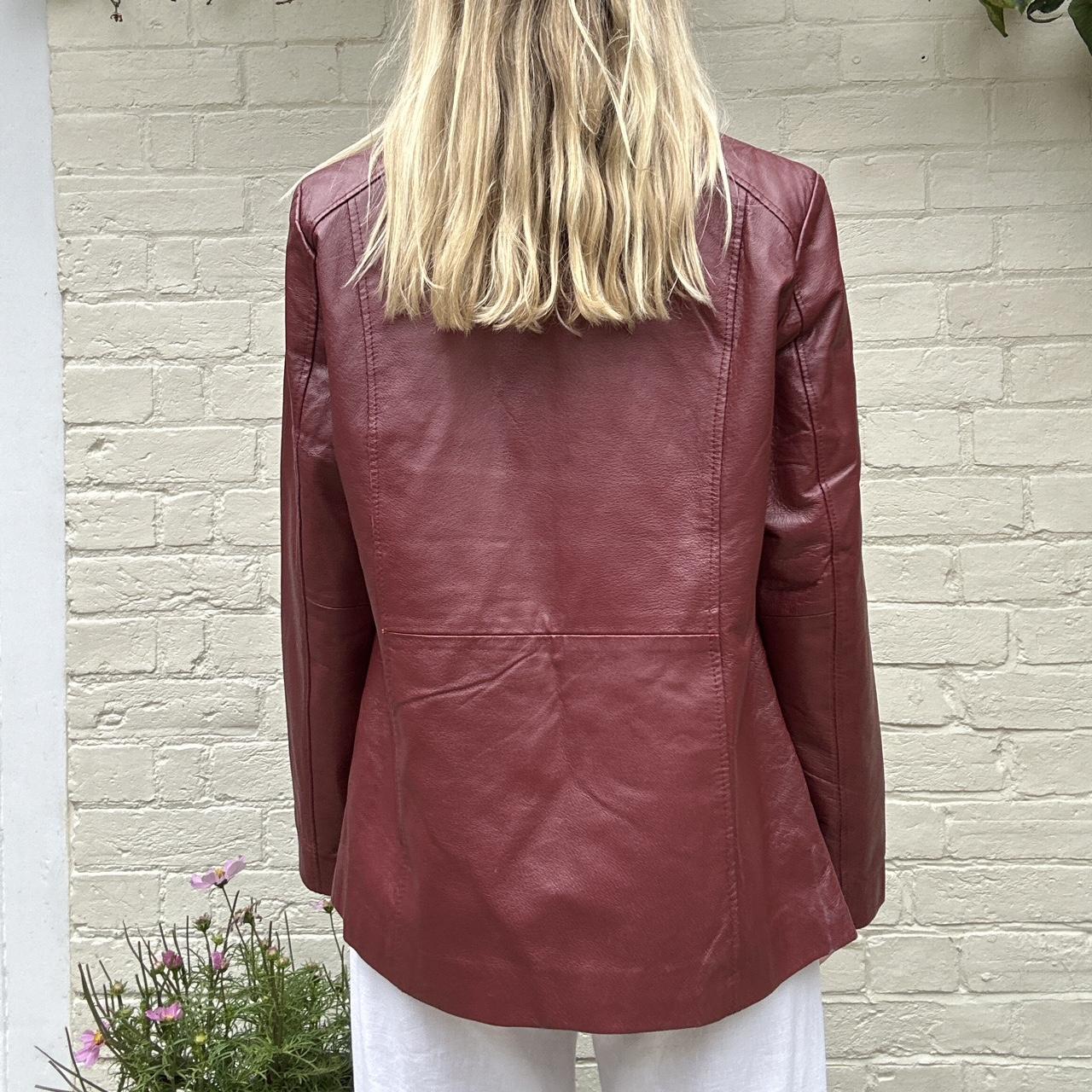 Vintage burgundy leather jacket