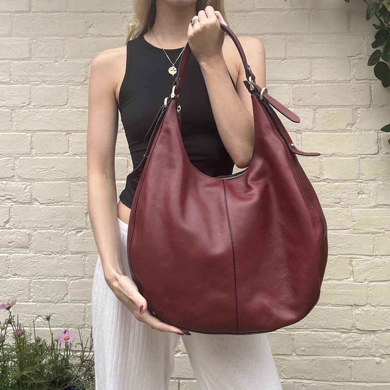 Burgundy leather bag