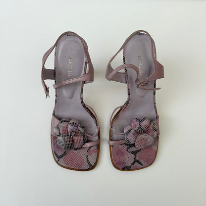 Vintage 00s purple flower heels