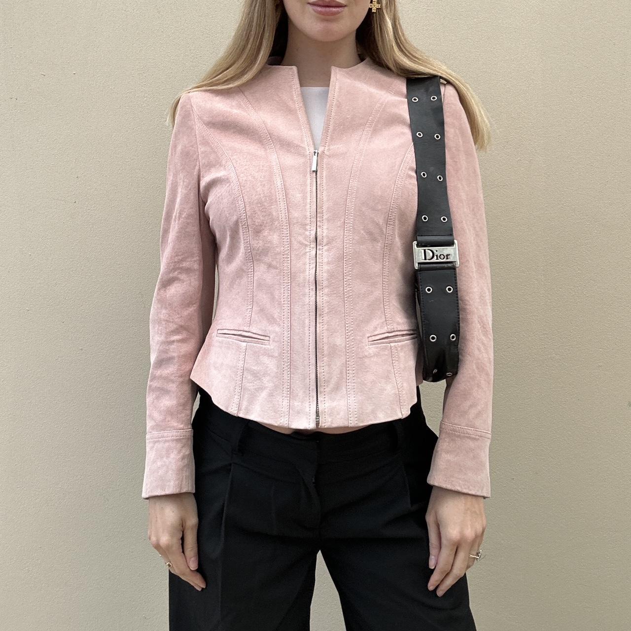 Vintage 00s pink suede jacket