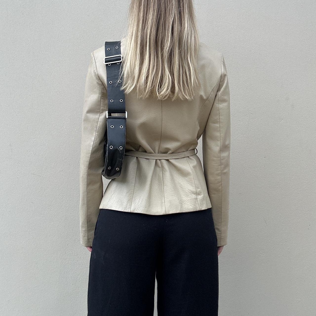 Vintage 00s leather asymmetric jacket