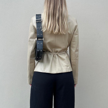 Vintage 00s leather asymmetric jacket
