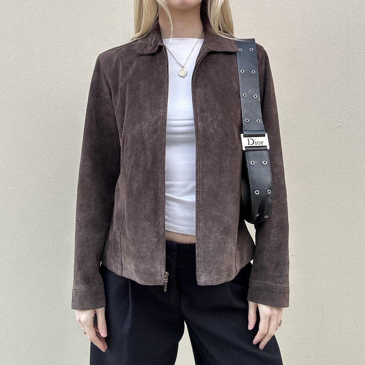 Vintage 90s brown suede jacket