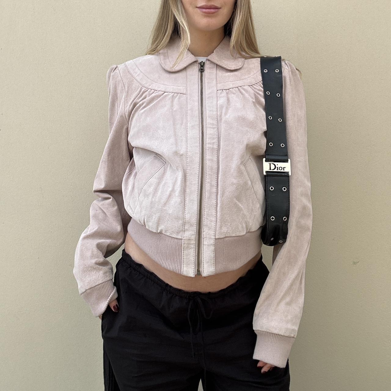 Vintage dusty pink suede jacket