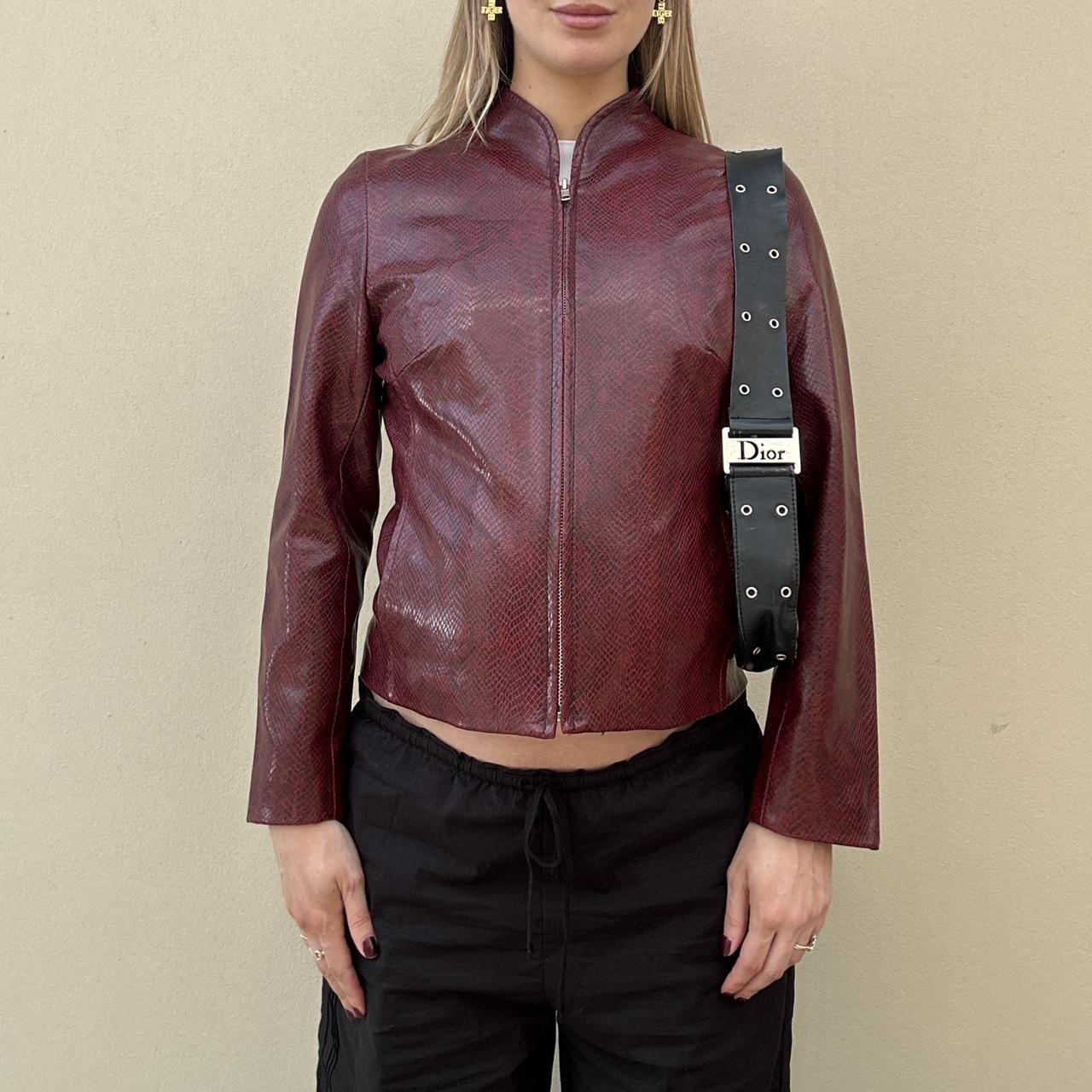 Vintage 00s burgundy snake jacket