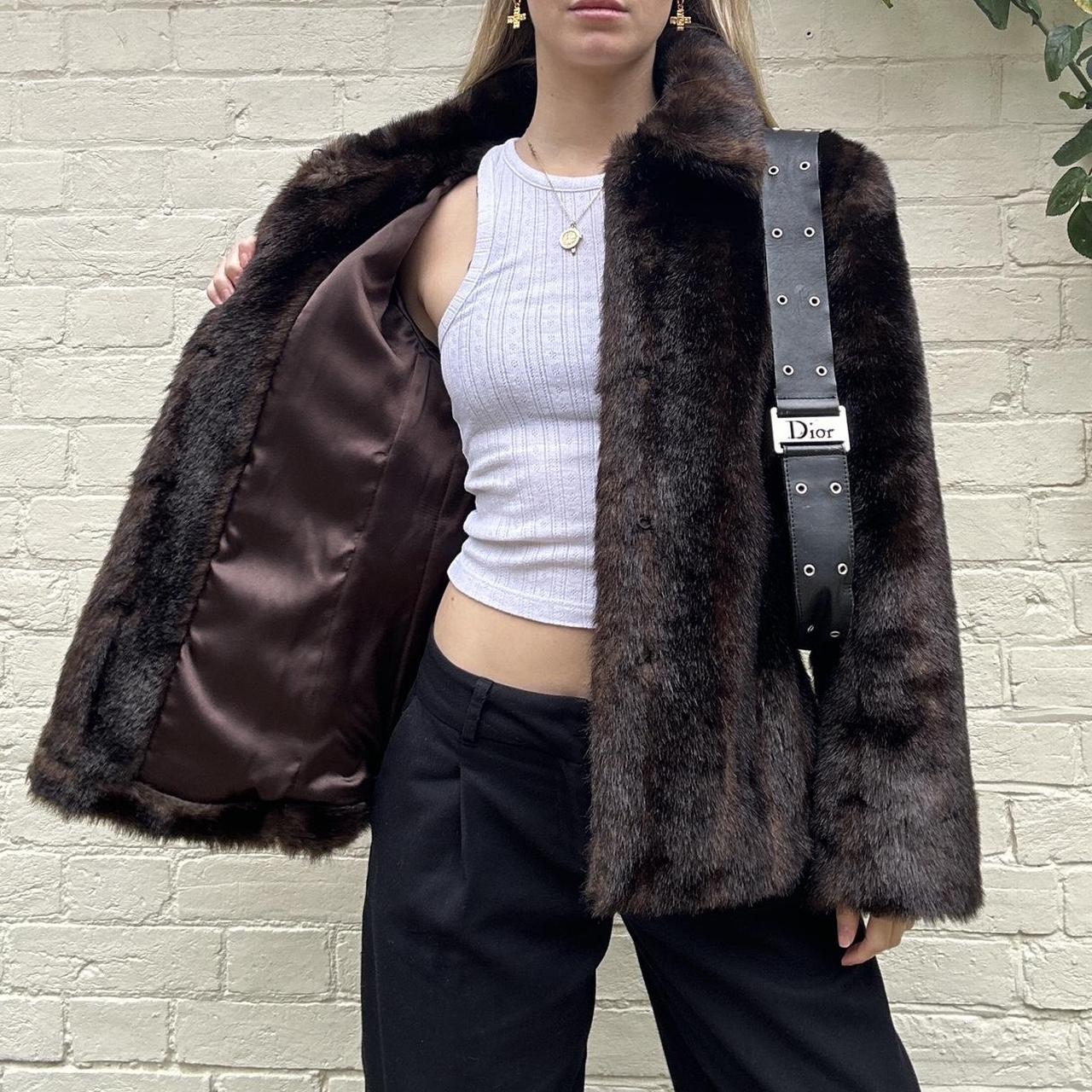 Vintage 00s faux fur jacket