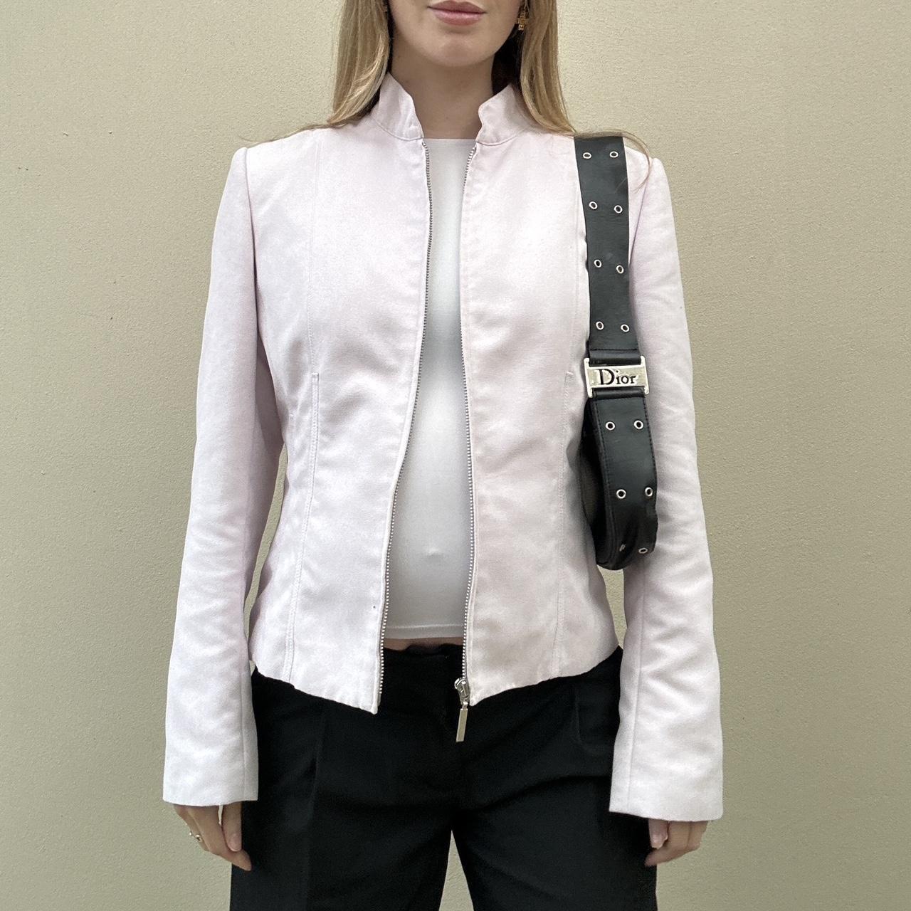 Faux suede pale pink jacket