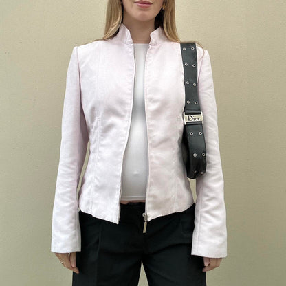 Faux suede pale pink jacket