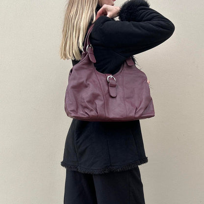 Vintage burgundy leather bag