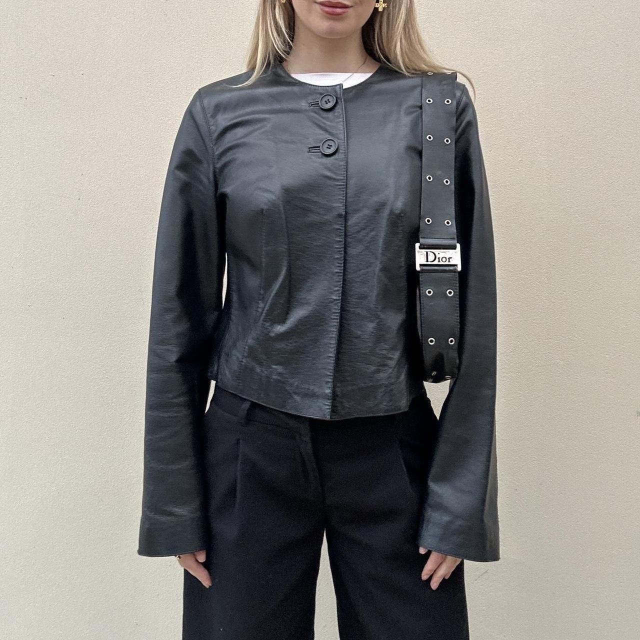 Vintage 00s collarless jacket