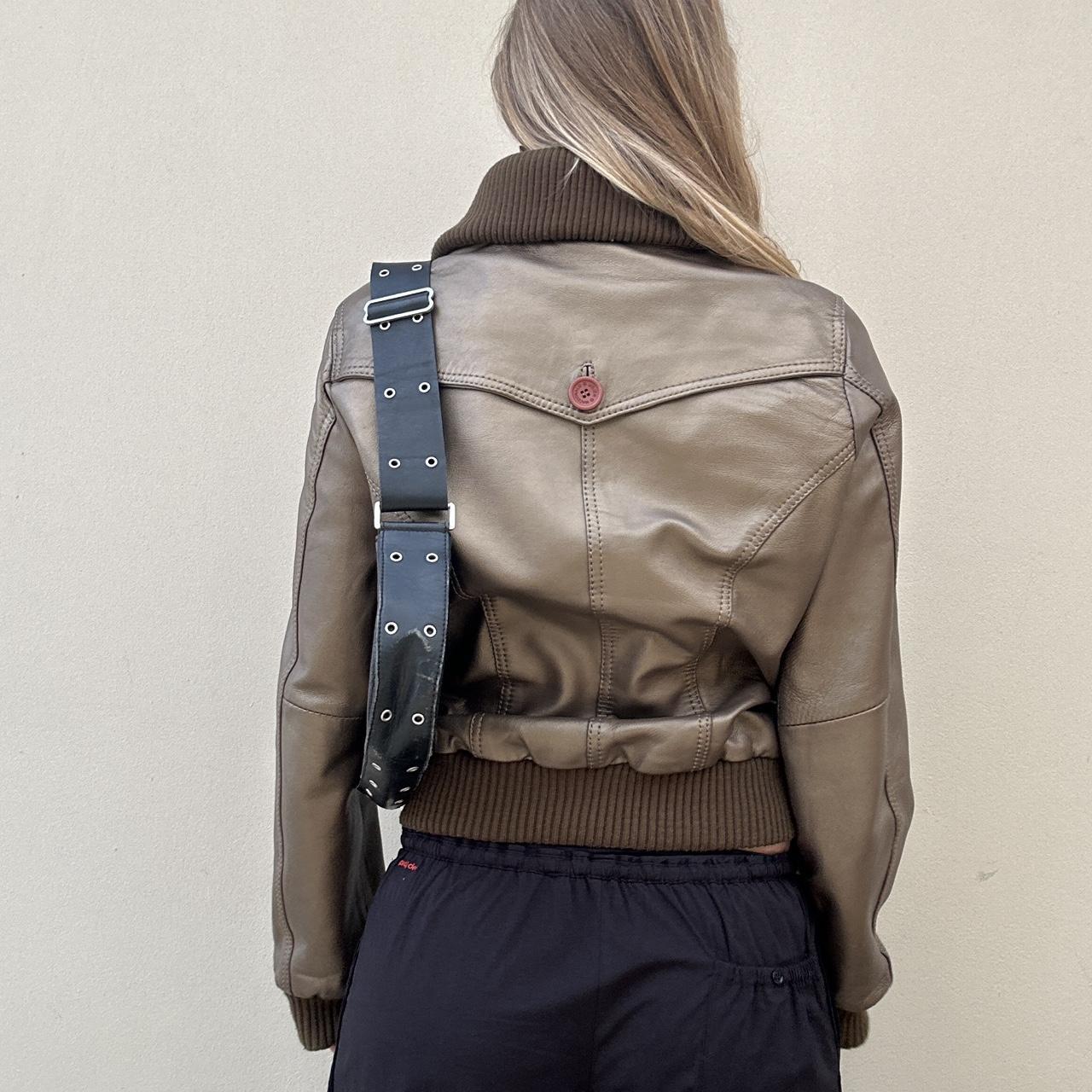 Vintage 00s metallic leather jacket