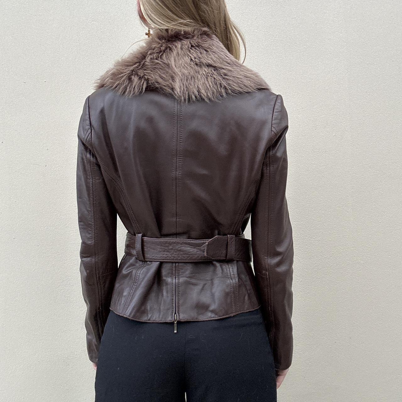 Vintage 00s brown leather jacket