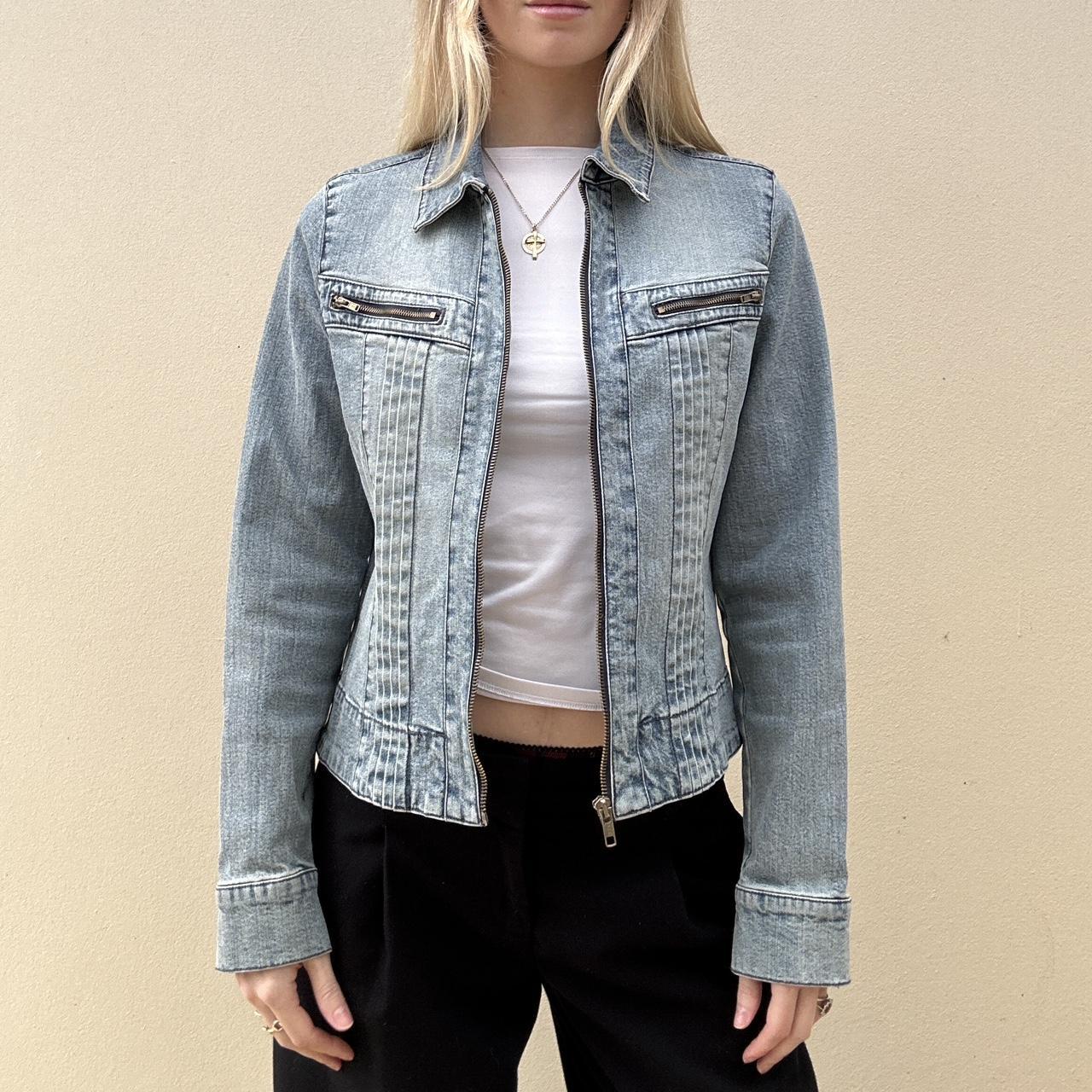 Vintage 00s denim zip jacket