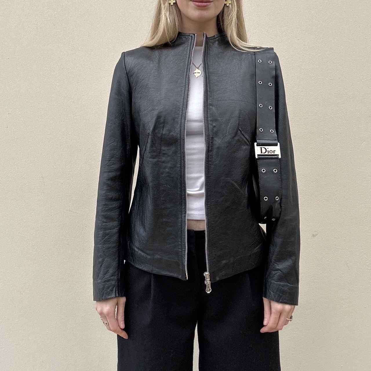 Vintage 00s leather dual zip jacket