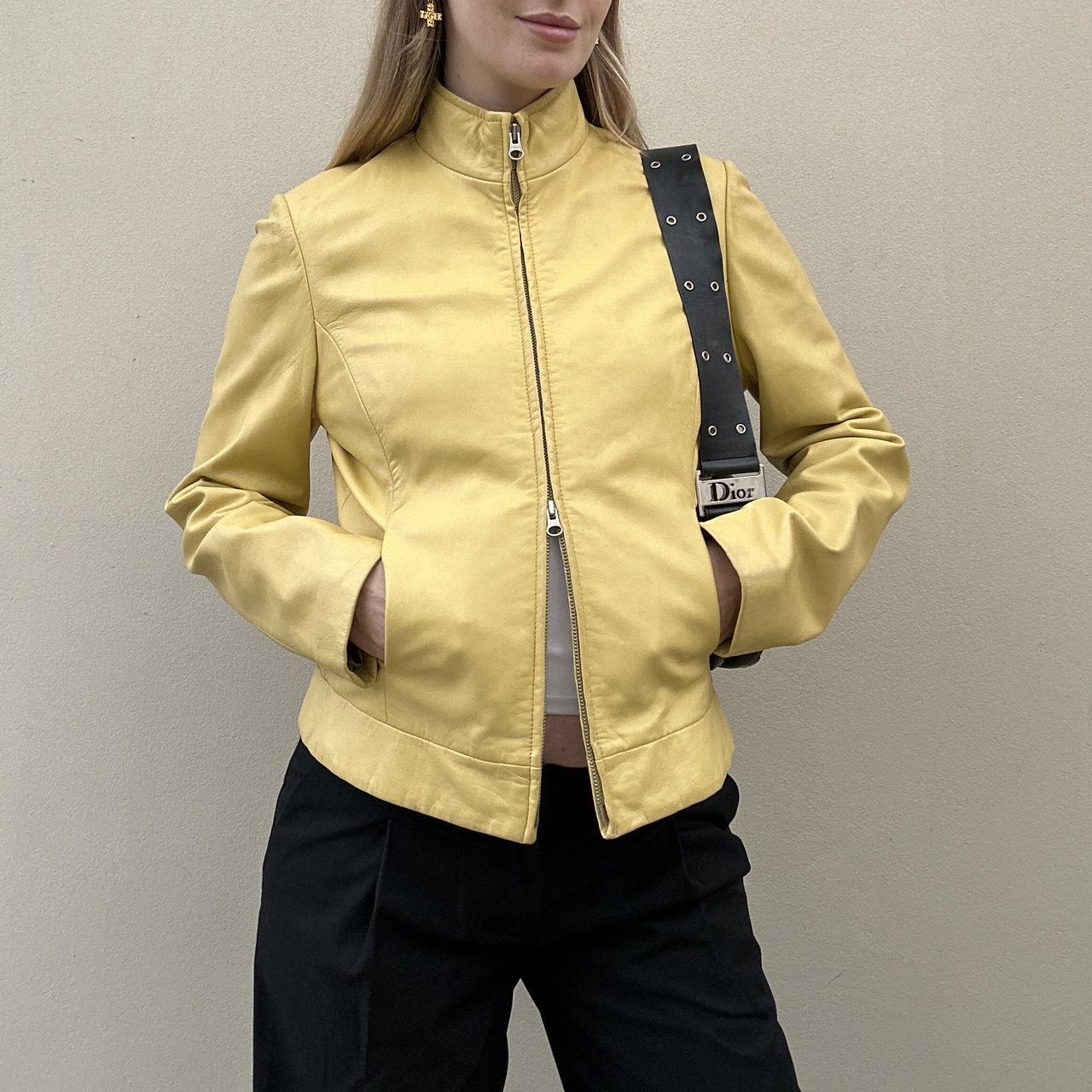 Vintage yellow leather jacket
