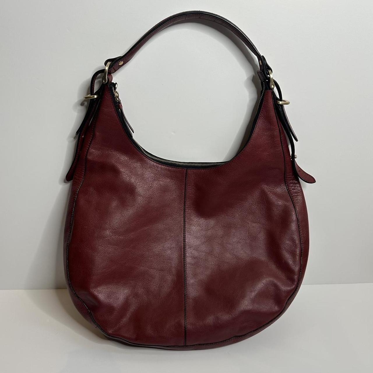 Burgundy leather bag