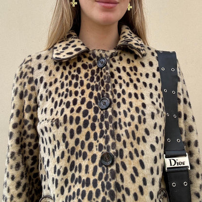 Vintage 00s leopard coat