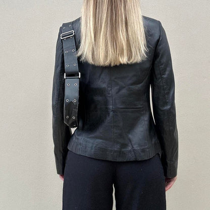 Vintage 00s leather dual zip jacket