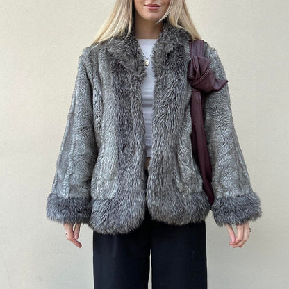 Vintage 00s faux fur coat