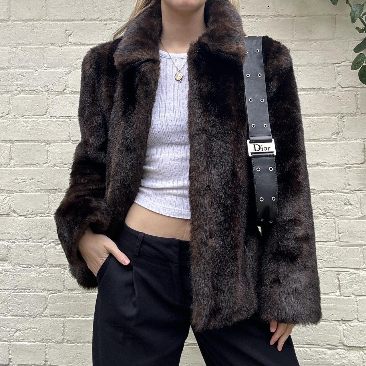 Vintage 00s faux fur jacket