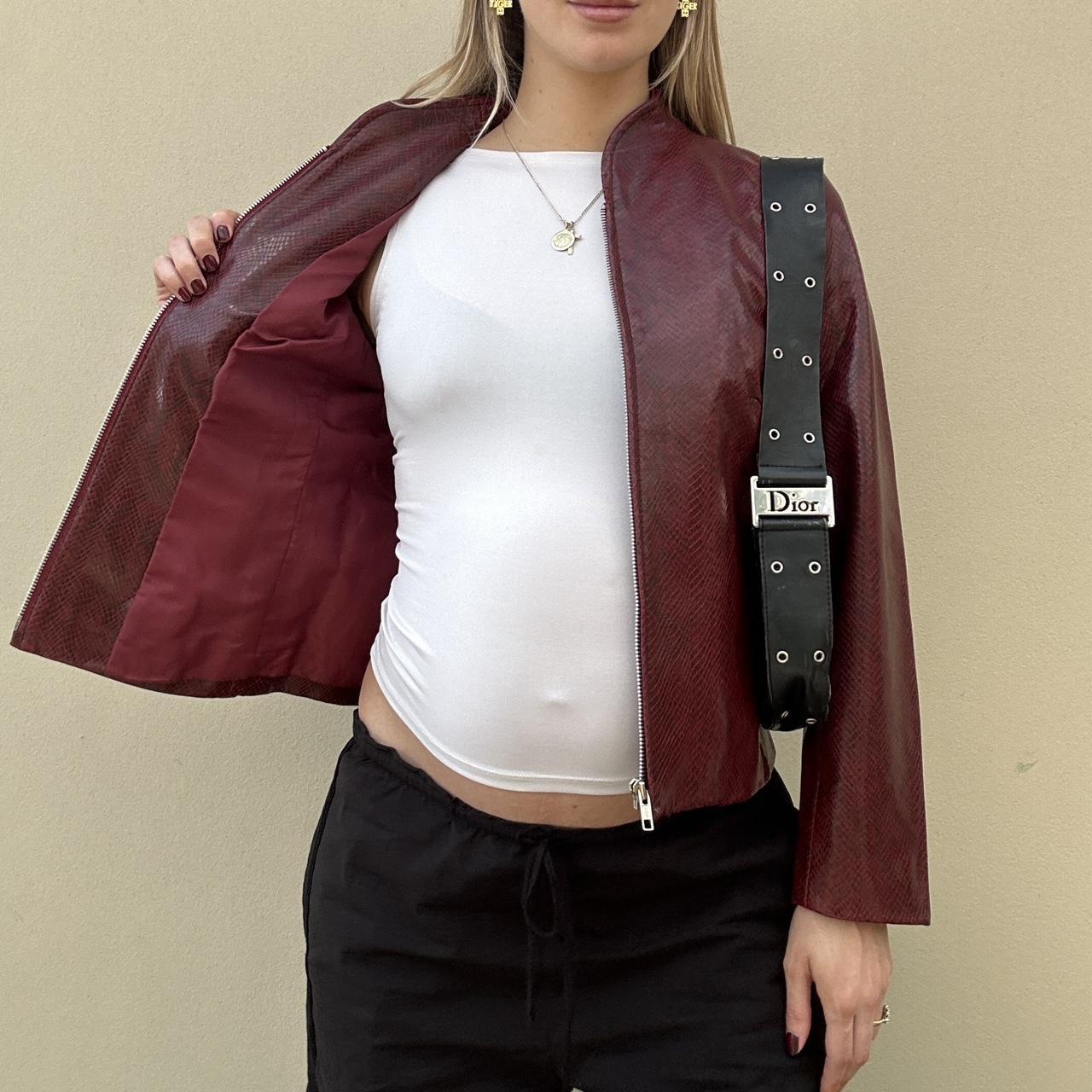 Vintage 00s burgundy snake jacket