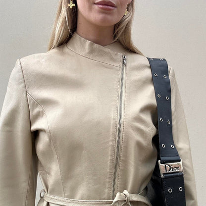 Vintage 00s leather asymmetric jacket