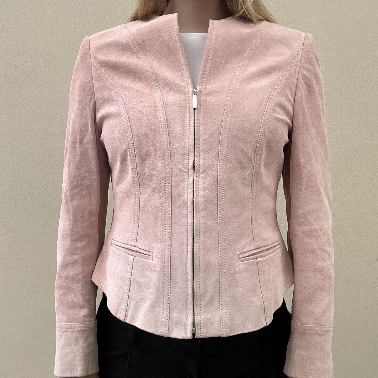 Vintage 00s pink suede jacket