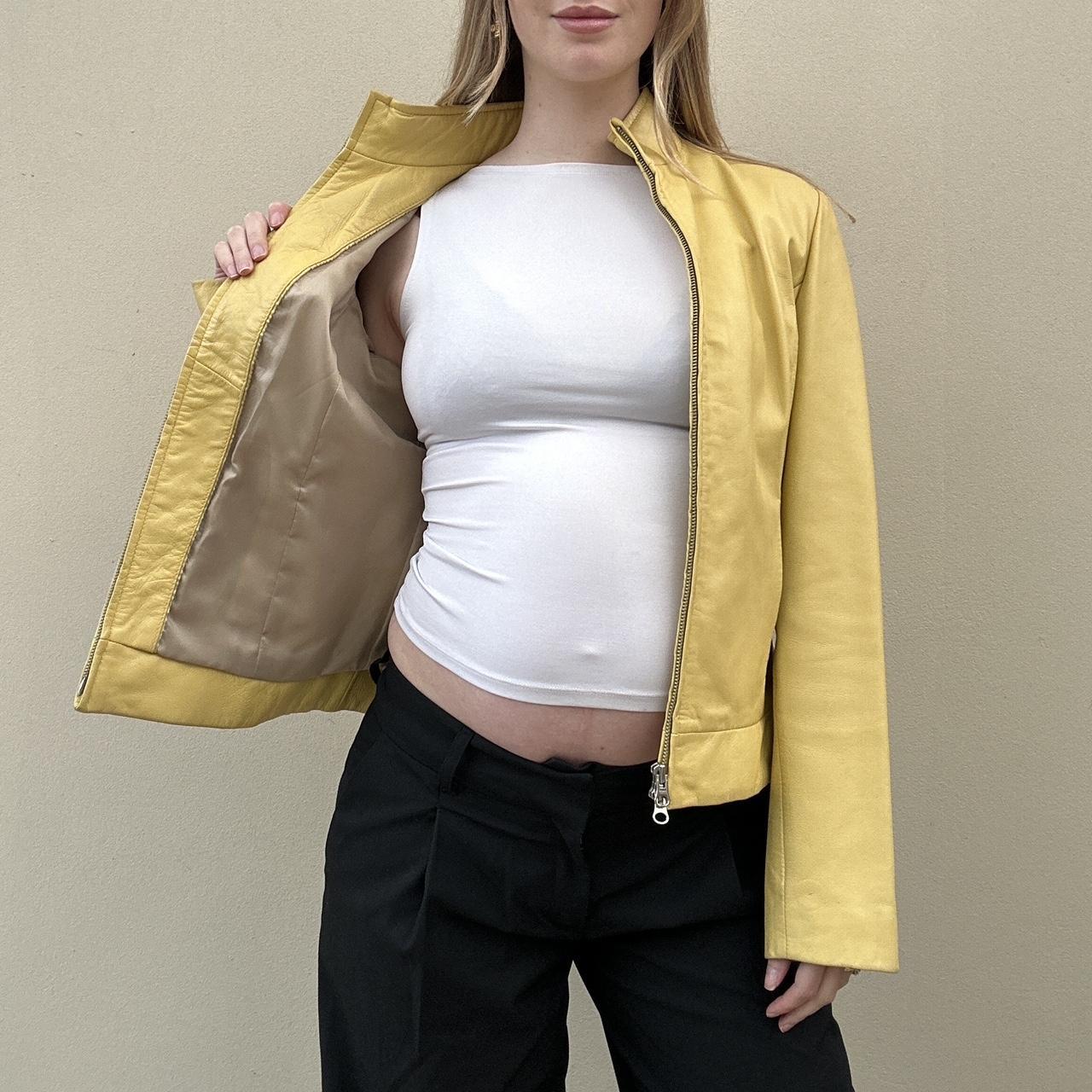 Vintage yellow leather jacket