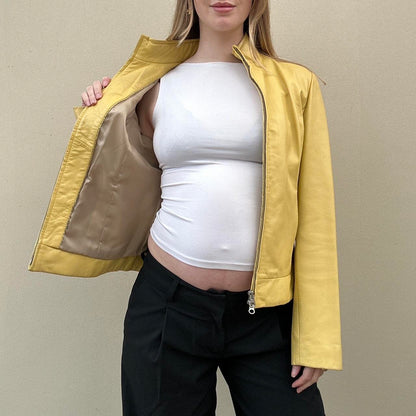 Vintage yellow leather jacket